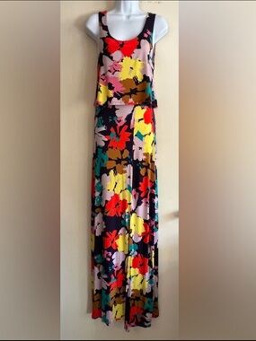 knee length dresses for ladies Felicity Rose Print Maxi Dress  The Main Street Exchange